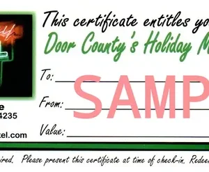 holiday music motel gift certificate