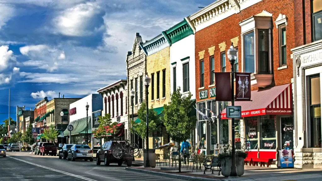 Downtown Sturgeon Bay storefronts